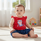 Conjunto Short Polerita 9/12 Meses Beach Rojo - Miniatura 1