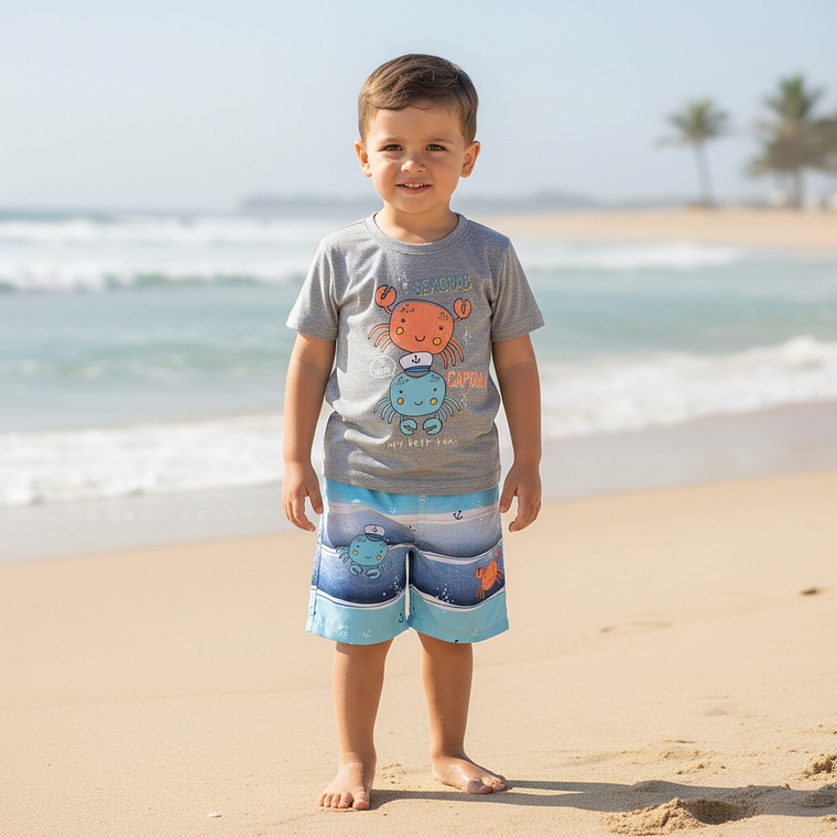 Conjunto Short Polerita 18/24 Meses Mezcla 1