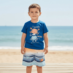 Conjunto Short Polerita 18/24 Meses Royal