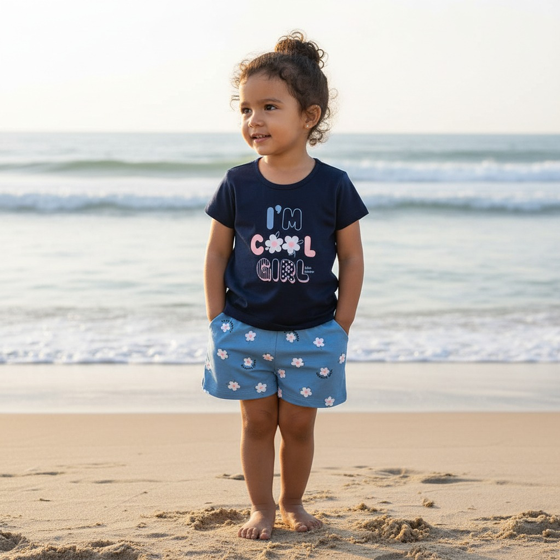 Conjunto Short Polerita 36 Meses Marino 1