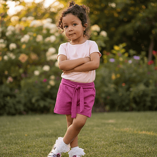 Short Niña Color Chicle 36 Meses