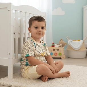 Pijama Dinosaurios 2 Piezas 18/24 Meses Amarillo