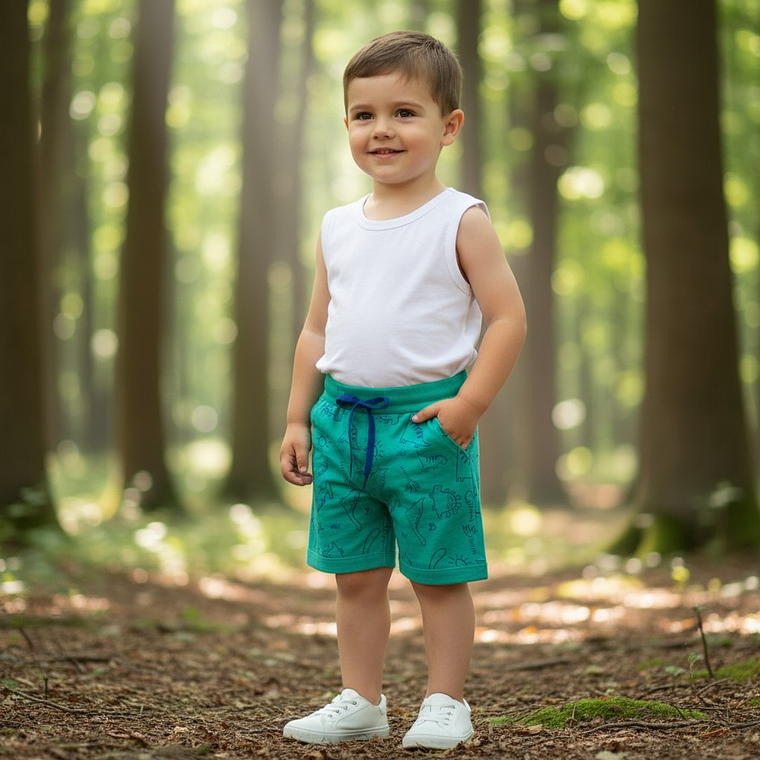 Bermuda Dinosaurios 36 Meses Verde 1