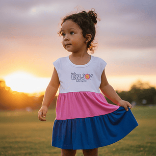 Vestido Algodón 12/18 Meses Enjoy Blanco