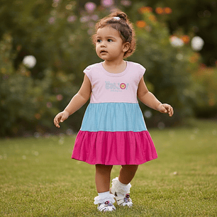 Vestido Algodón 12/18 Meses Enjoy Rosado