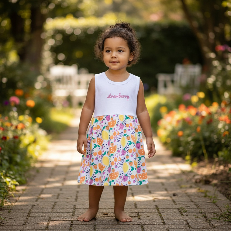Vestido Algodón Stamberry 18/24 Meses Blanco 1