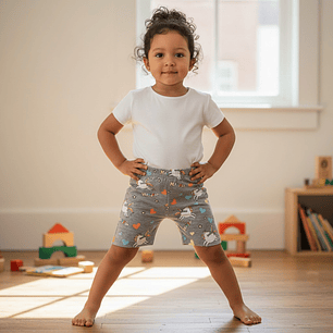 Bermuda Magical 12/18 Meses Unicornio Gris