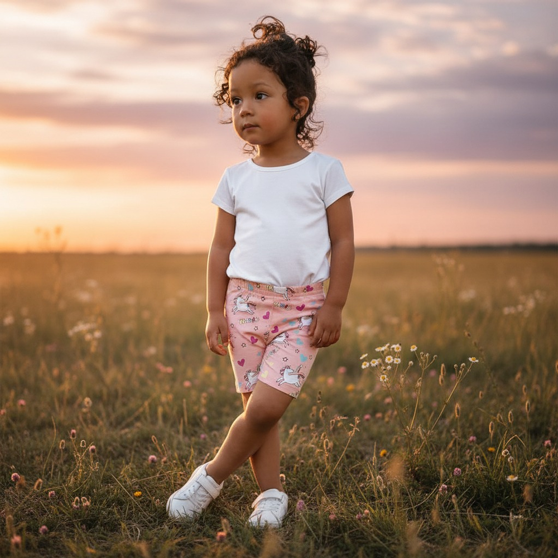 Bermuda Magical 18/24 Meses Unicornio Rosa Perla 1