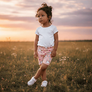 Bermuda Magical 18/24 Meses Unicornio Rosa Perla