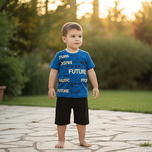 Polerita Algodón Rockstar 18/24 Meses Azul