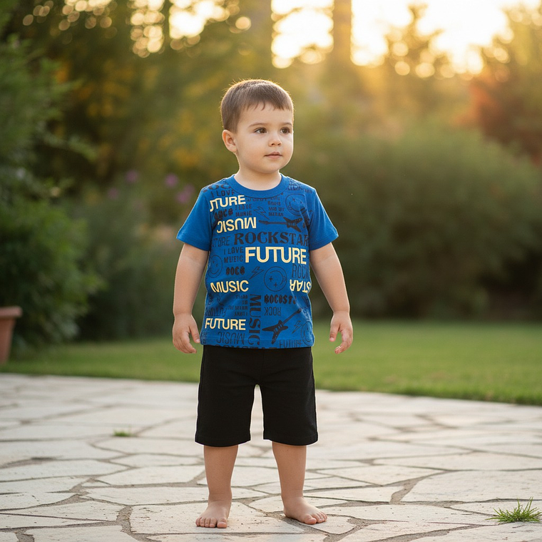 Polerita Algodón Rockstar 18/24 Meses Azul 1