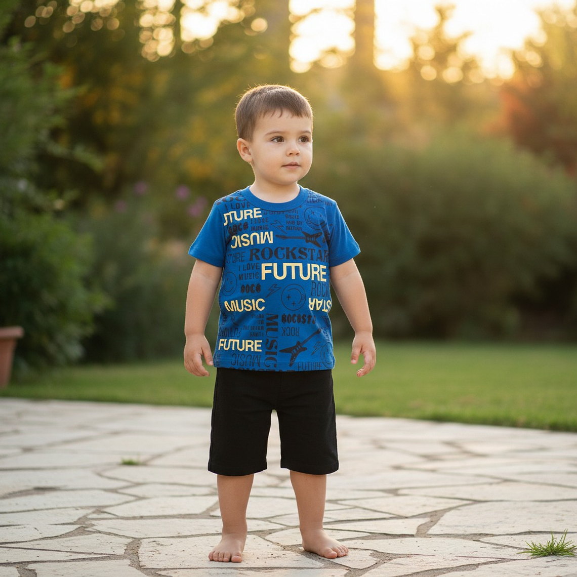 Polerita Algodón Rockstar 36 Meses Azul 1