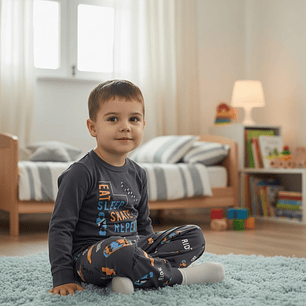 Pijama Skate 2 Piezas 18/24 Meses Gris