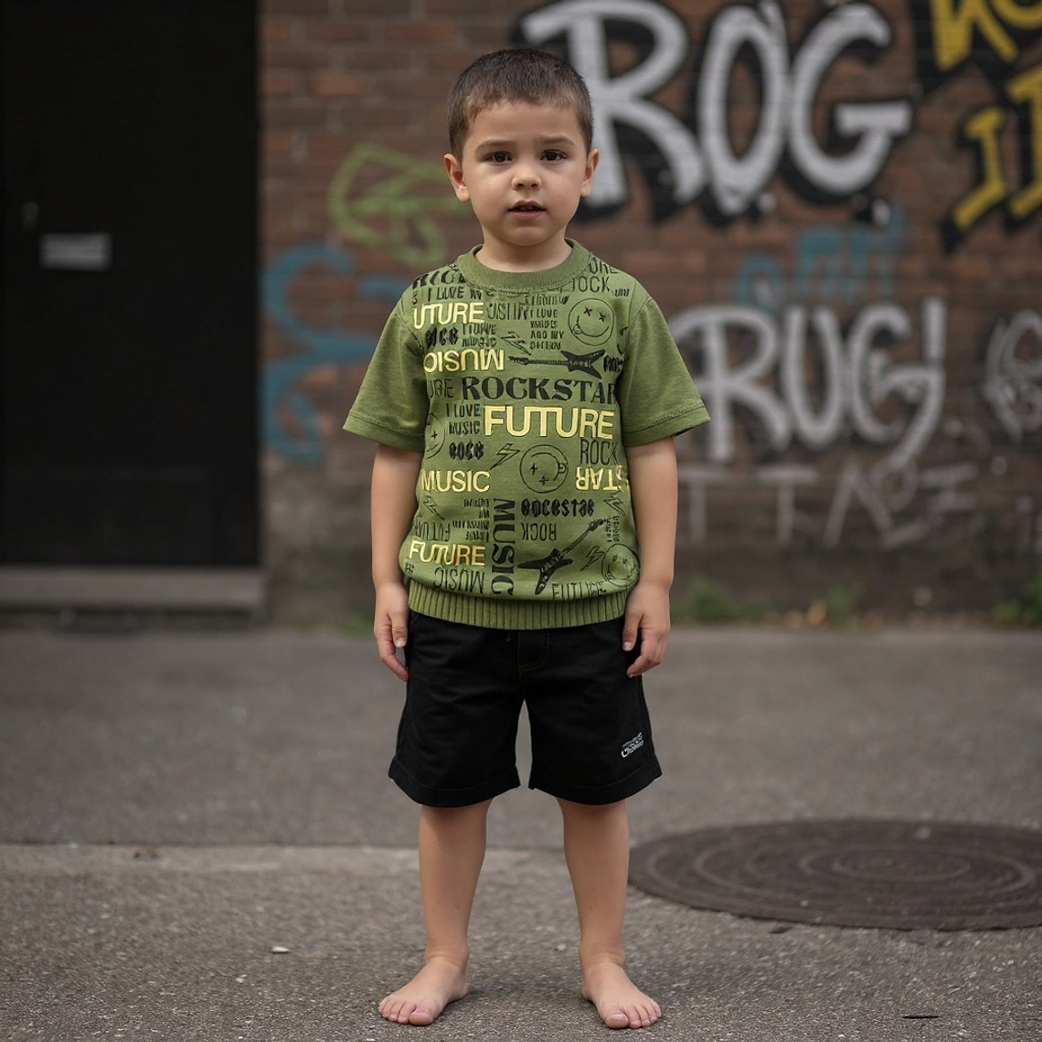 Polerita Algodón Rockstar 12/18 Meses Verde 1