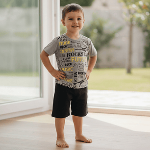 Polerita Algodón Rockstar 18/24 Meses Gris