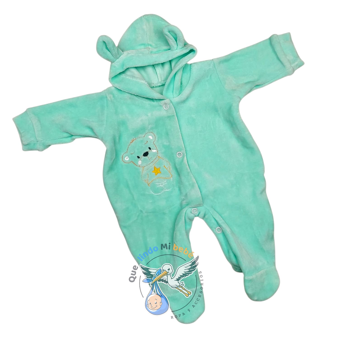 Osito Plush Prematuro Osito Verde Agua 1