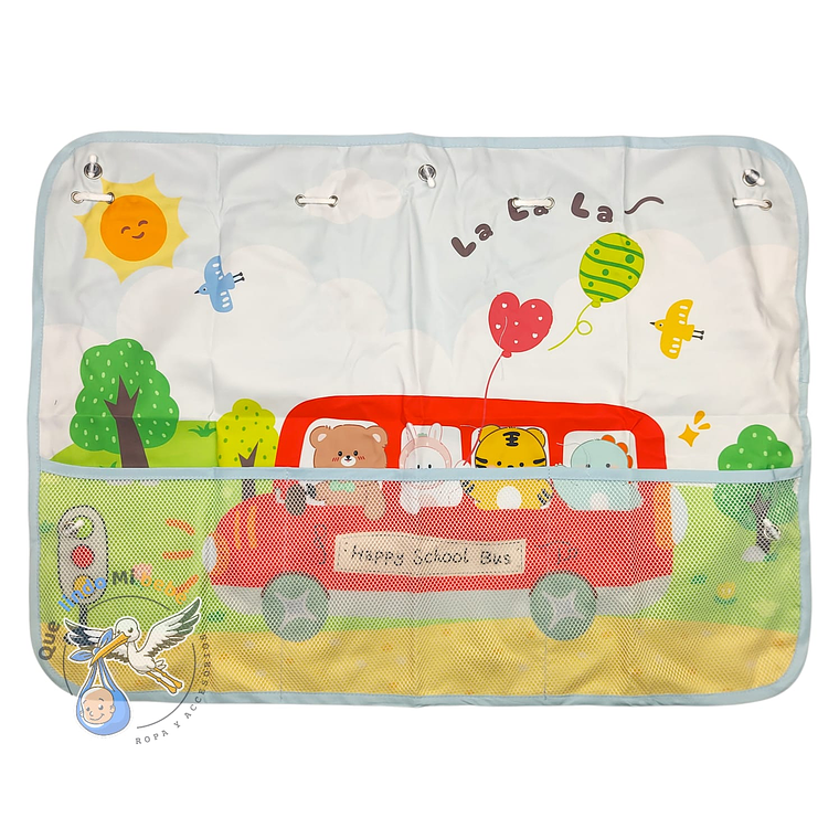 Cortina Auto Bebe con Filtro UV Rosado School Bus 1