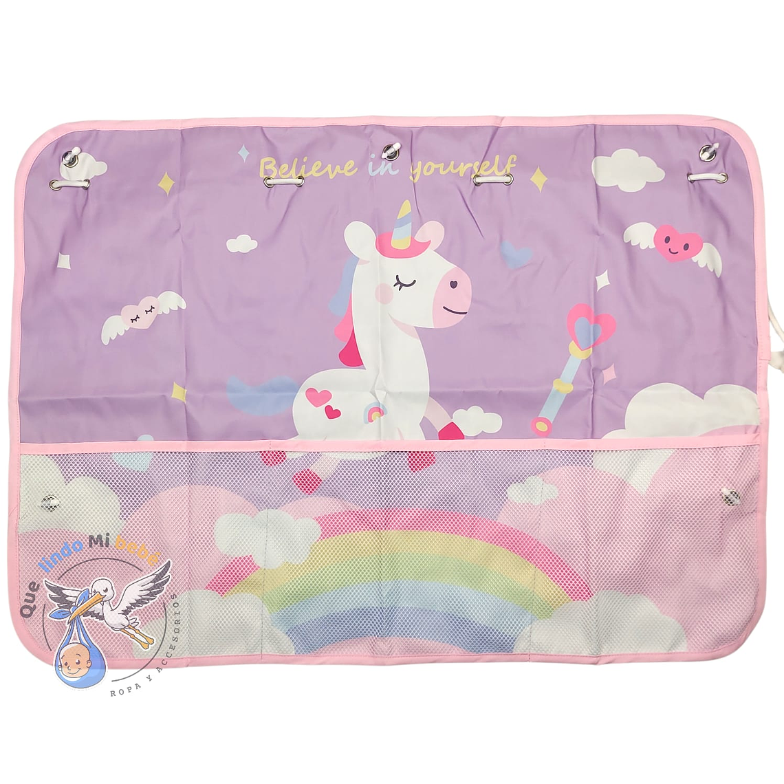Cortina Auto Bebe con Filtro UV Rosado Unicornio 1