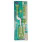 Kit De Cepillo Limpia Mamadera Silicona 3 en 1 Verde - Miniatura 1