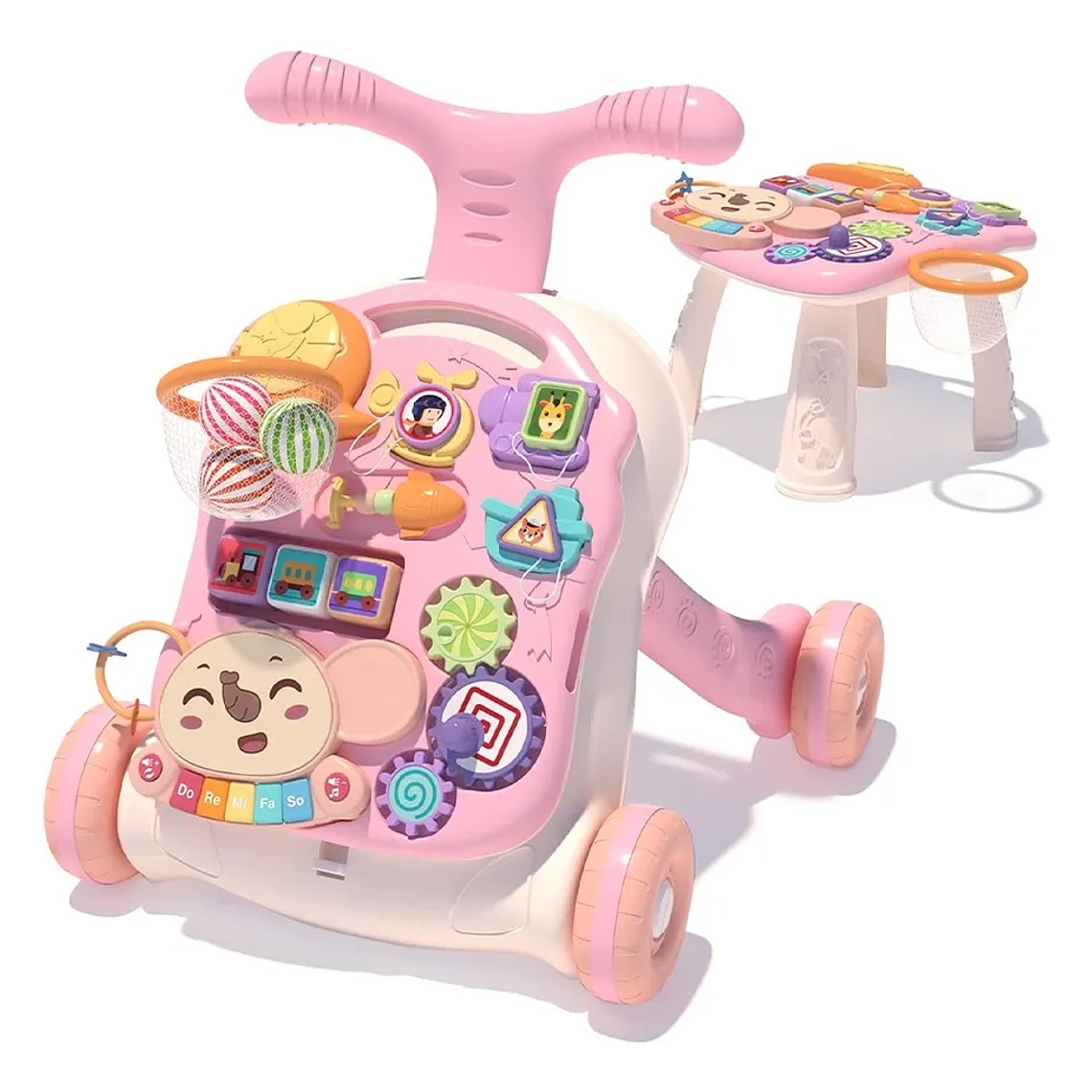 Caminadora + Mesa Didactica Rosada  1