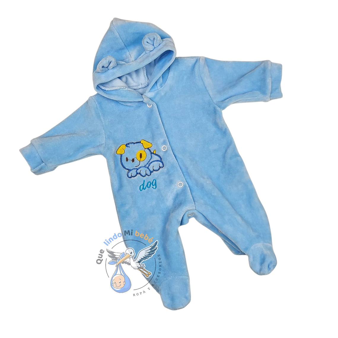 Osito Plush Prematuro Perrito Celeste 1