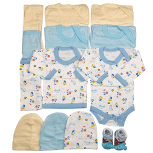 Pack 13 Piezas 3/6 Meses mas Pantuflita Tematica