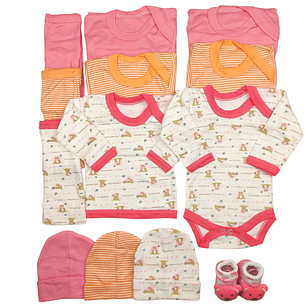 Pack 13 Piezas 3/6 Meses mas Pantuflita Tematica