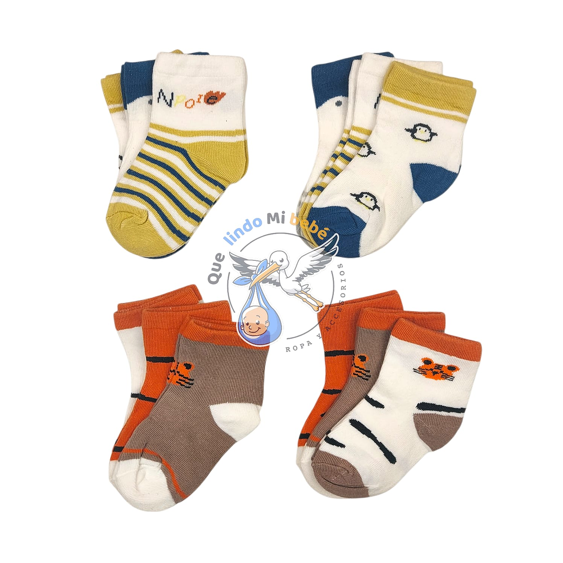 Calcetas por Docena 6/12 Meses B69H 1