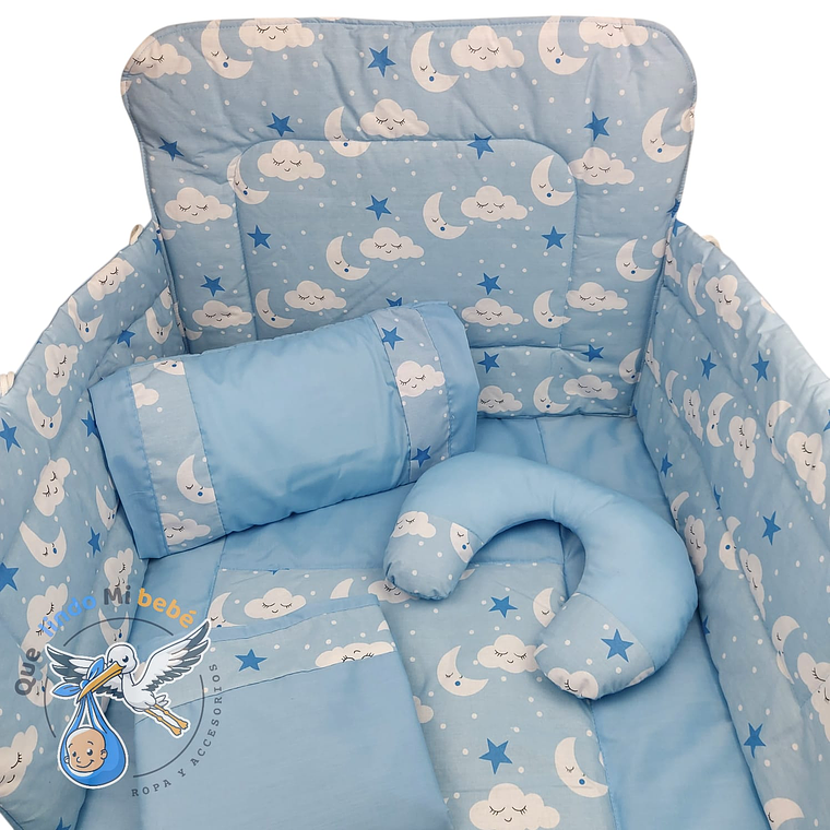 Set Para Cuna Estandar Celeste Cielito 1