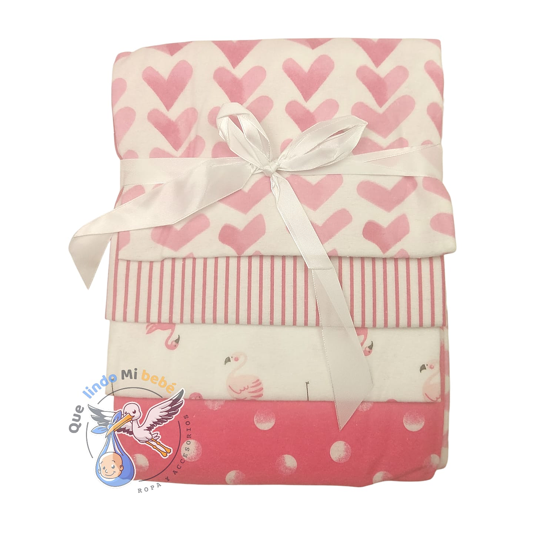 Tutos Algodón Afranelado Corazones 1