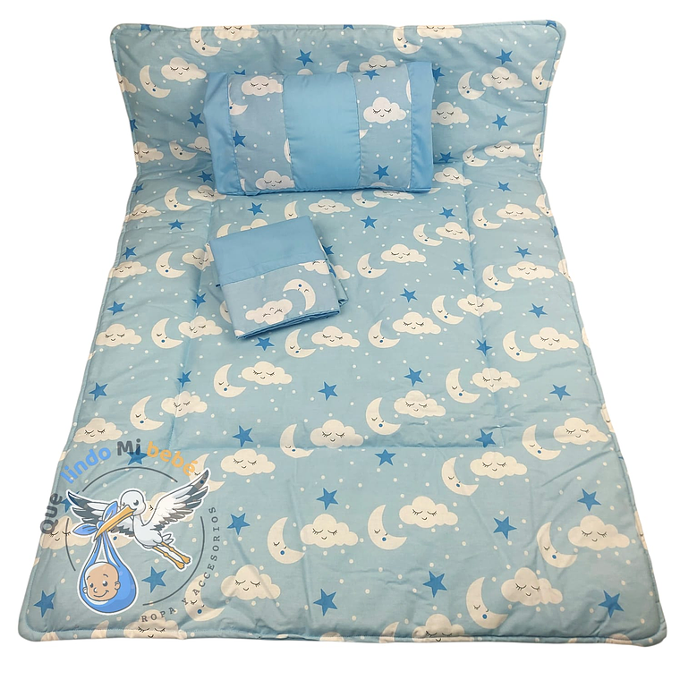 Set Para Cuna Colecho Celeste Cielito 1