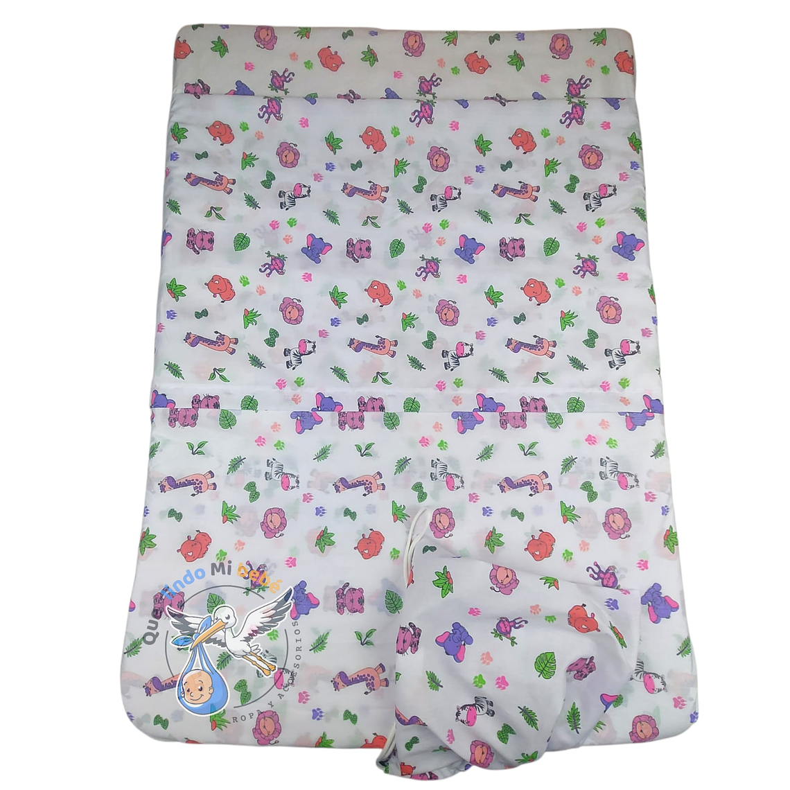 Set Sabana para Jardin Animalitos Rosado 1