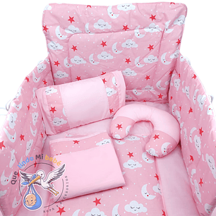 Set Para Cuna Estandar Rosado Cielito