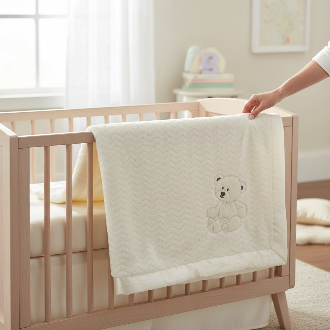 Frazada Polar Chiporro Osito Blanca 1