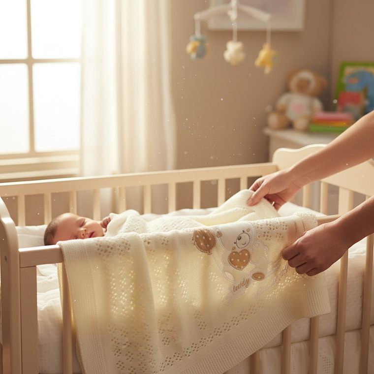 Manta de Lana Grande 105x90 Amarillo Claro 1