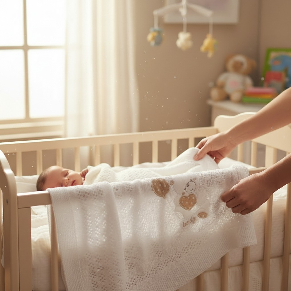 Manta de Lana Grande 105x90 Blanca 1