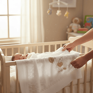 Manta de Lana Grande 105x90 Blanca