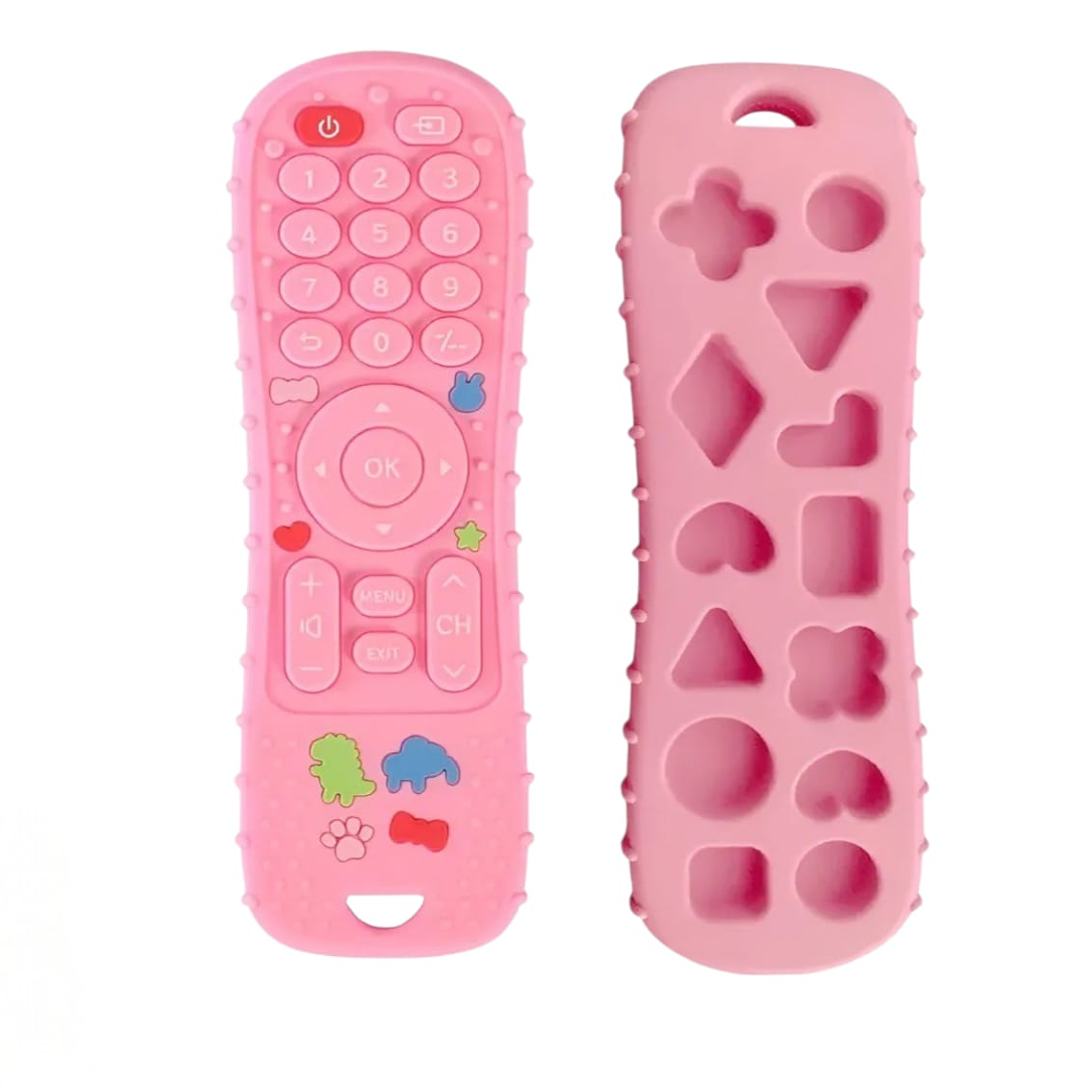 Mordedor Control Remoto Rosado Figuritas 1