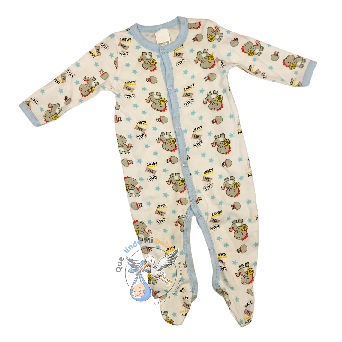 Pijama Algodón 3/6 Meses Dino Bebé 1