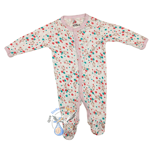 Pijama Algodón 0/3 Meses Rosado Estrellas