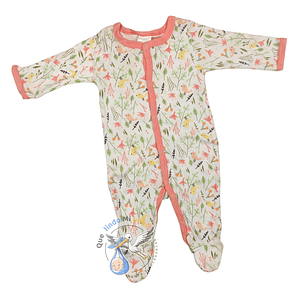 Pijama Algodón 3/6 Meses Rosado Pajaritos