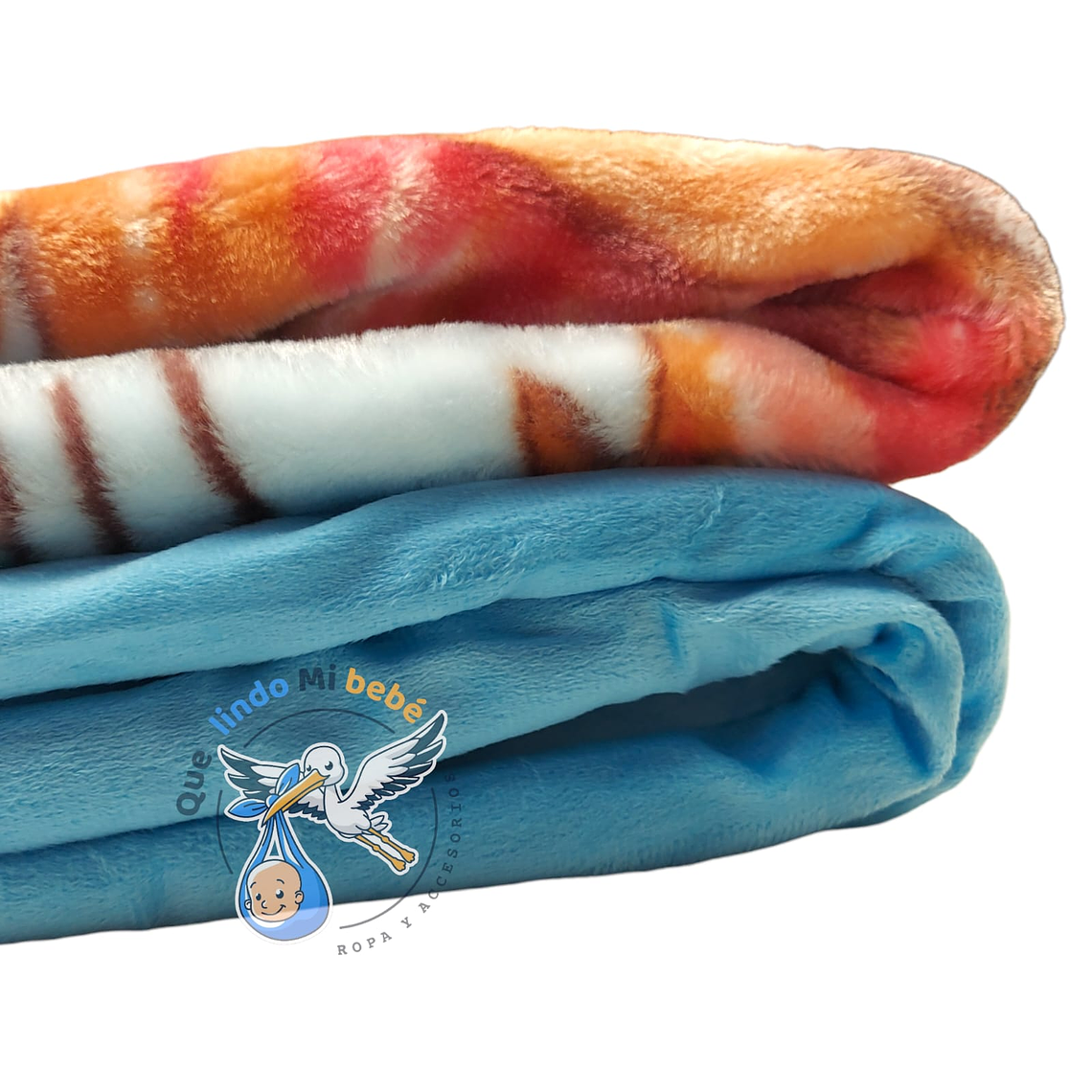 Frazada Doble Plush Grande León Celeste  3