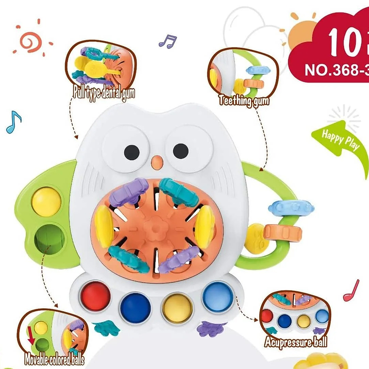 Juguete de Cuerda Montessori Buho +10M 3