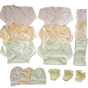 Pack 15 Piezas 6/9 Meses Unisex Rayados