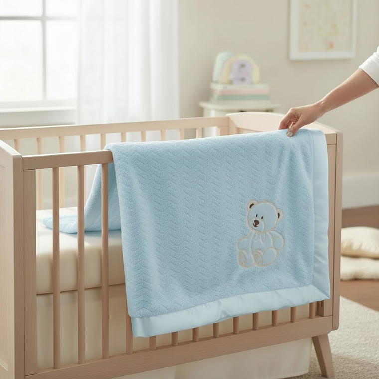 Frazada Polar Chiporro Osito Celeste 1