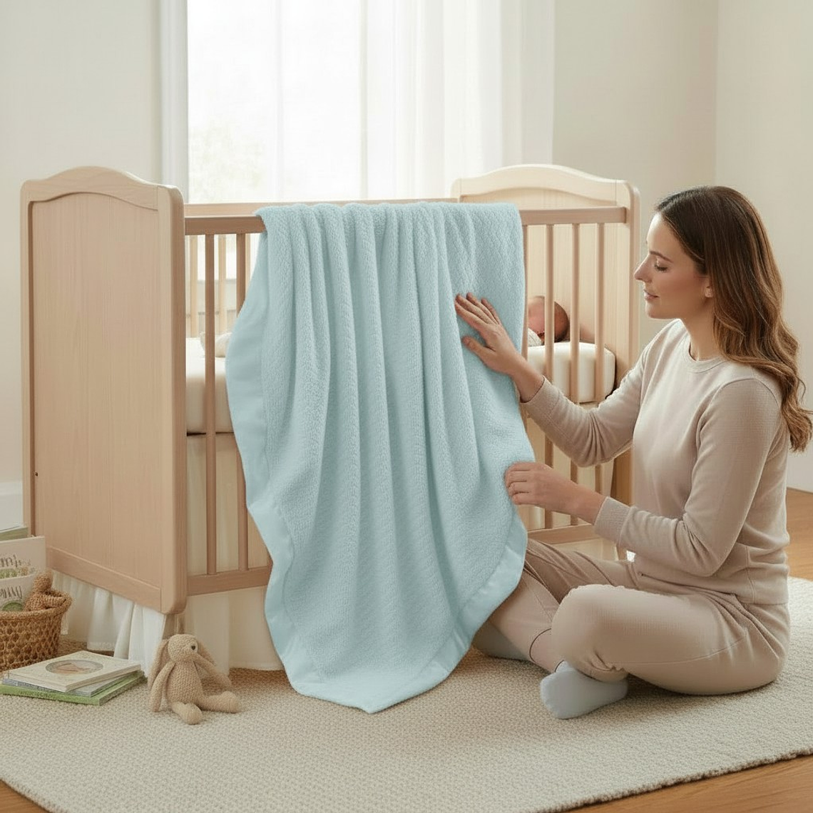 Frazada Polar Chiporro Osito Celeste 2