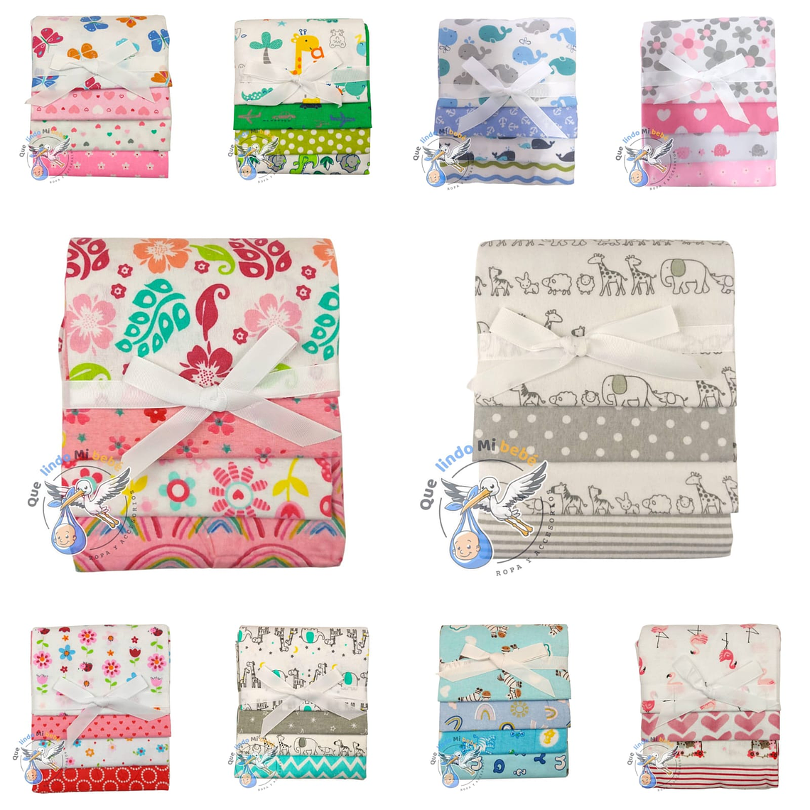 Set 4 Tutos Algodón Afranelado (Surtidos) 1