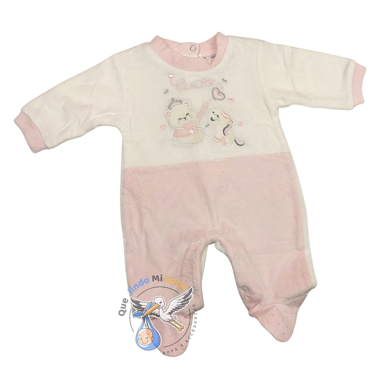 Osito Plush 1 Pieza 0/3 Meses Blanco/Rosado M1P03 1