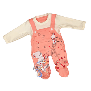 Osito Algodón 1 Pieza 0/3 Meses Conejita Damasco