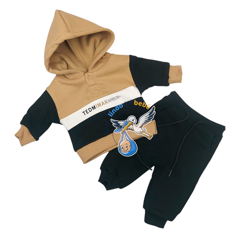 Set Buzo 2 Piezas 6/9 Meses Cafe 1